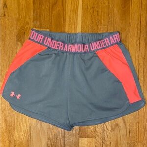 Under Armour Gray and Pink Athletic Shorts